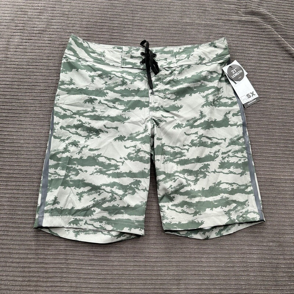 Michael Strahan Hybrid Board Shorts Men 30 Camo Polyester Beach Outdoors Weekend